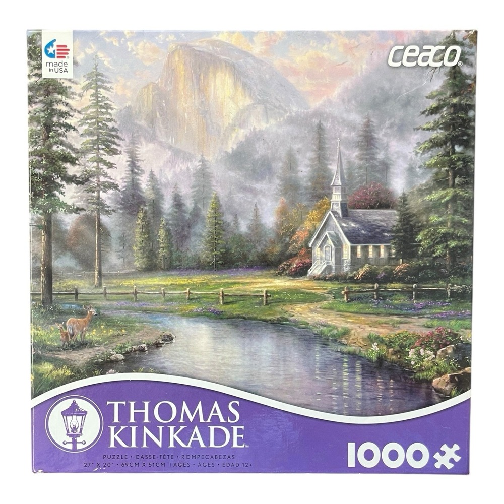 Valley Chapel Thomas Kinkade by Ceaco 1000 Piece‎ Jigsaw Puzzle
